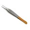 A2Z Scilab Flat Hollow Handle Tweezers, Serrated Head 4.75L, Stainless Steel, Gold Band A2Z-ZR895 - alternate 1